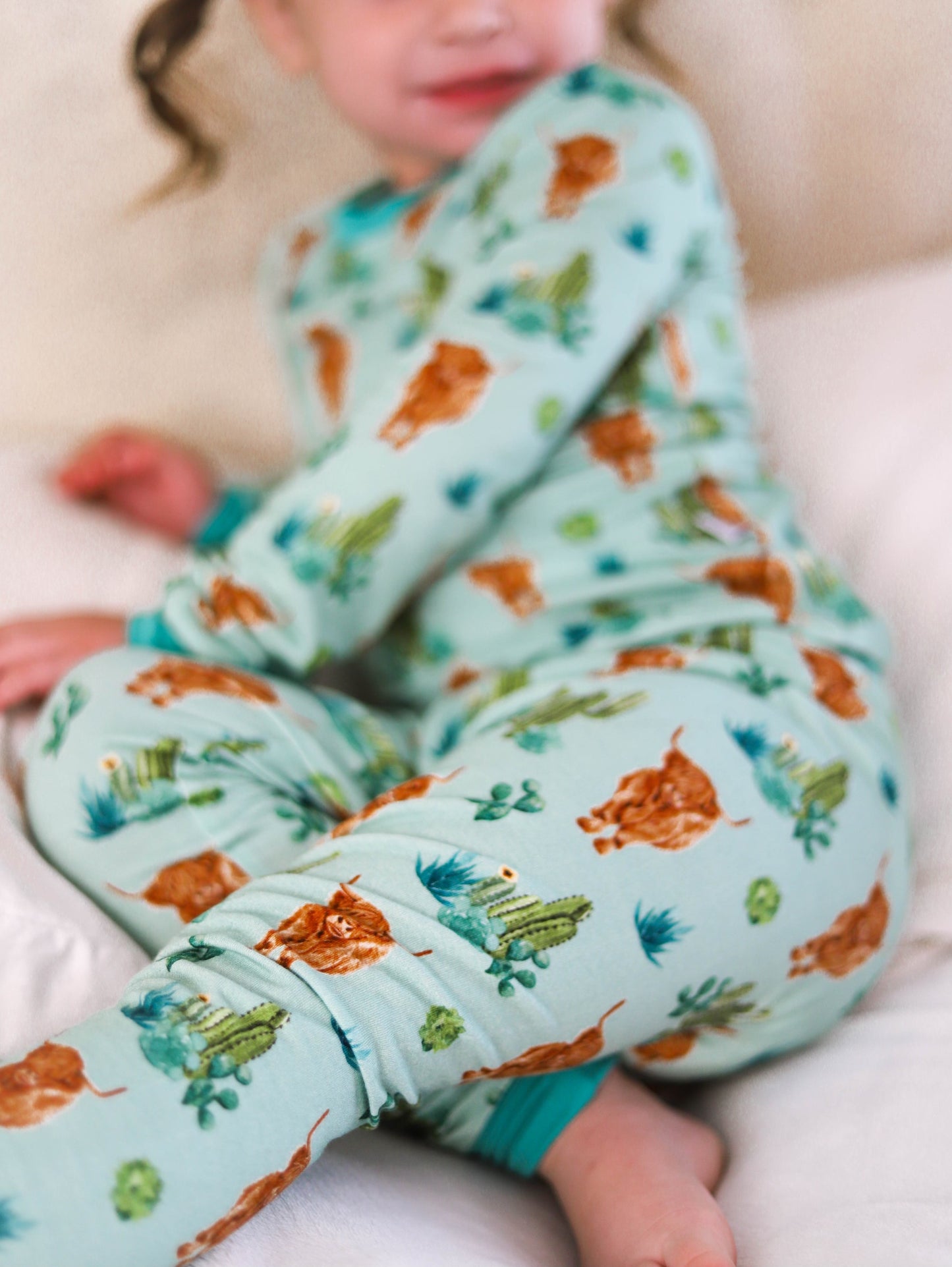 Teal Boho Desert 2 Piece Pajama Set **