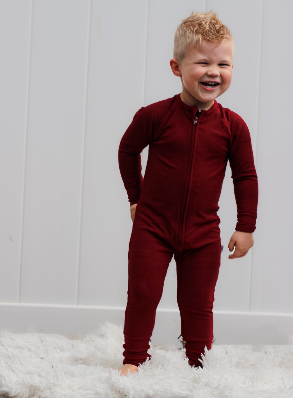 Cranberry Ribbed Snoozer