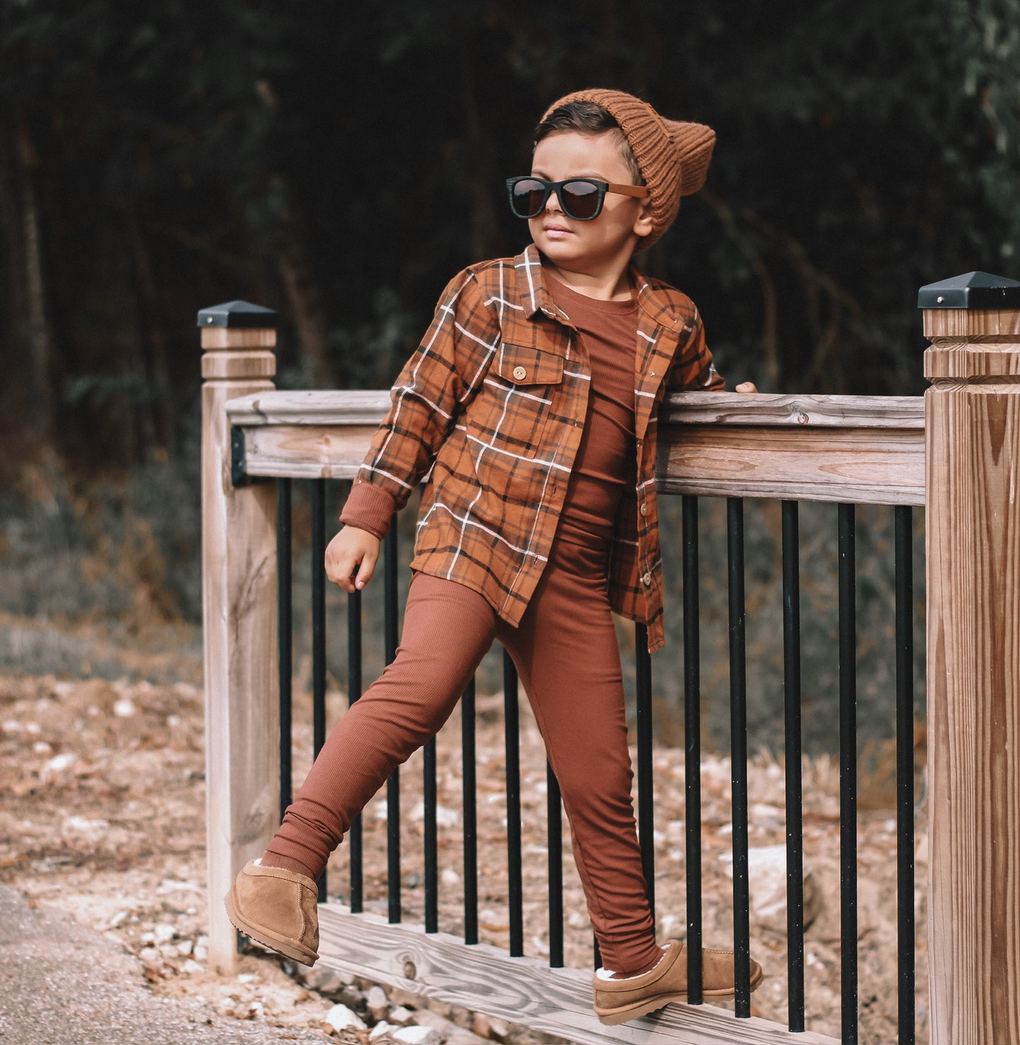 Chestnut Ribbed 2 Piece Pajama Set