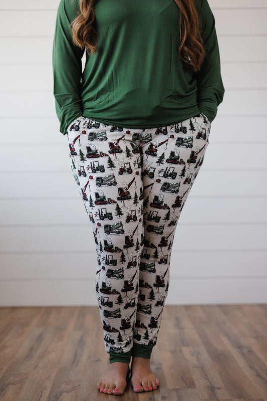 Construction Christmas Adult Joggers
