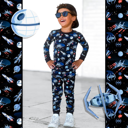 Intergalactic Glow in the Dark 2 Piece Pajama Set