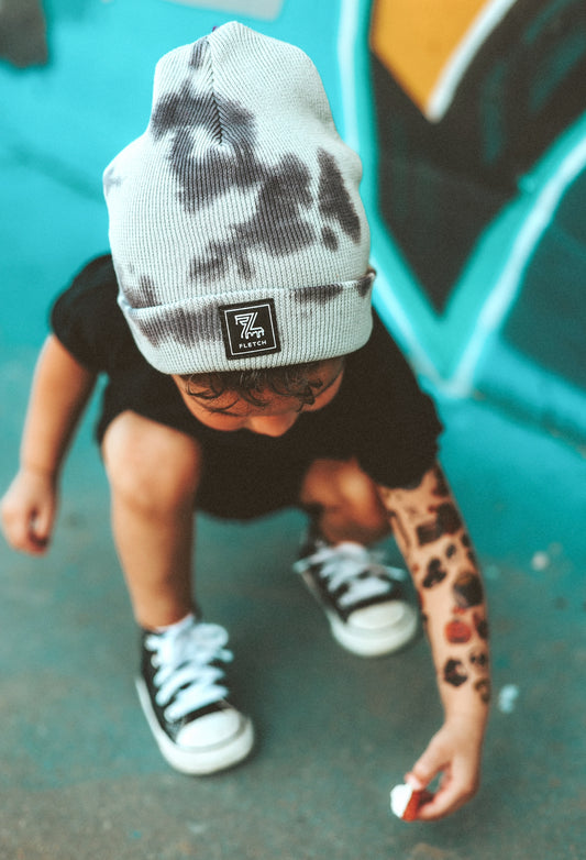 Gray Tie Dye Beanie *SEPTEMBER PREORDER*