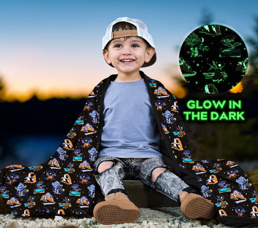 Midnight Campout Glow in the Dark Blanket