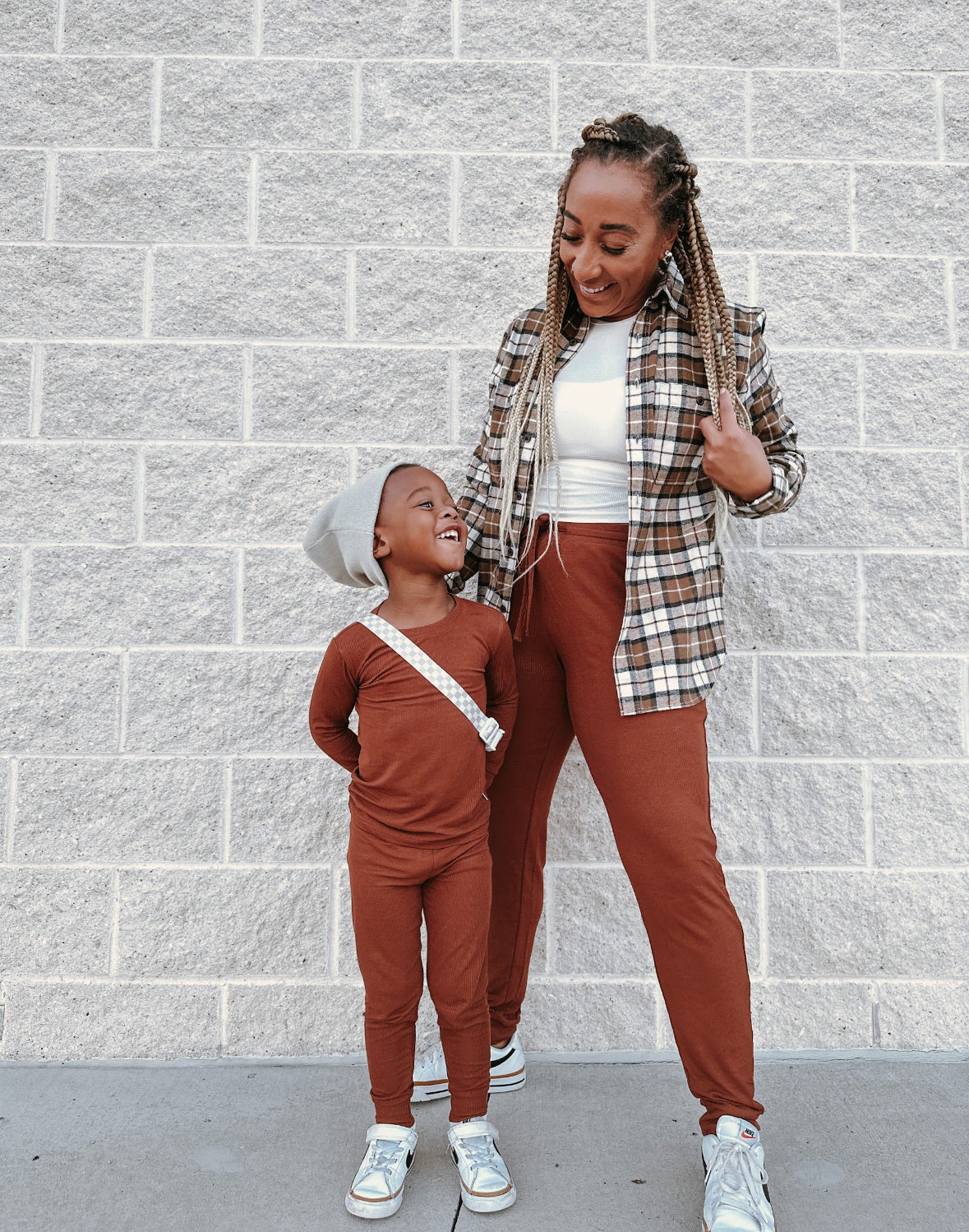 Chestnut Ribbed Adult Joggers