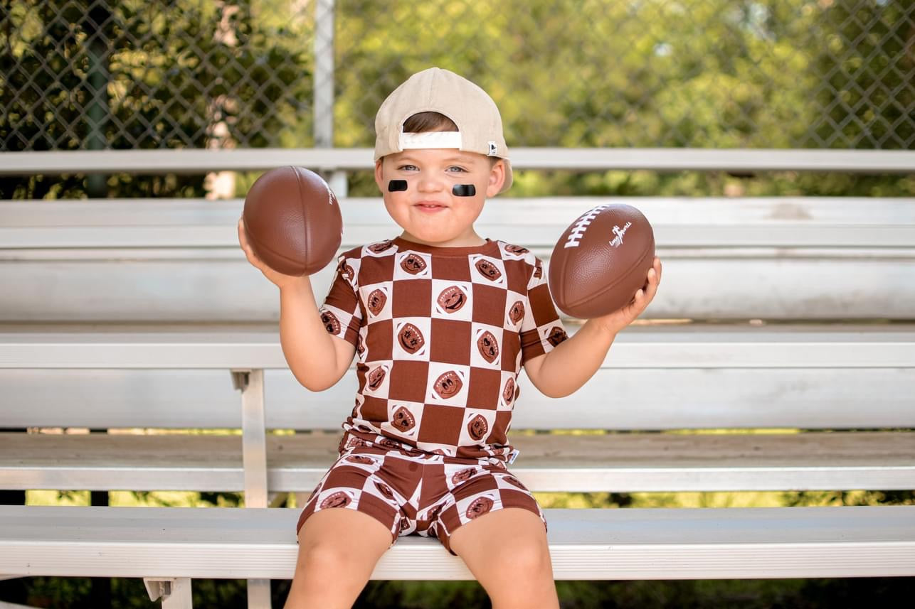 I Heart Football 2 Piece Shorts Set