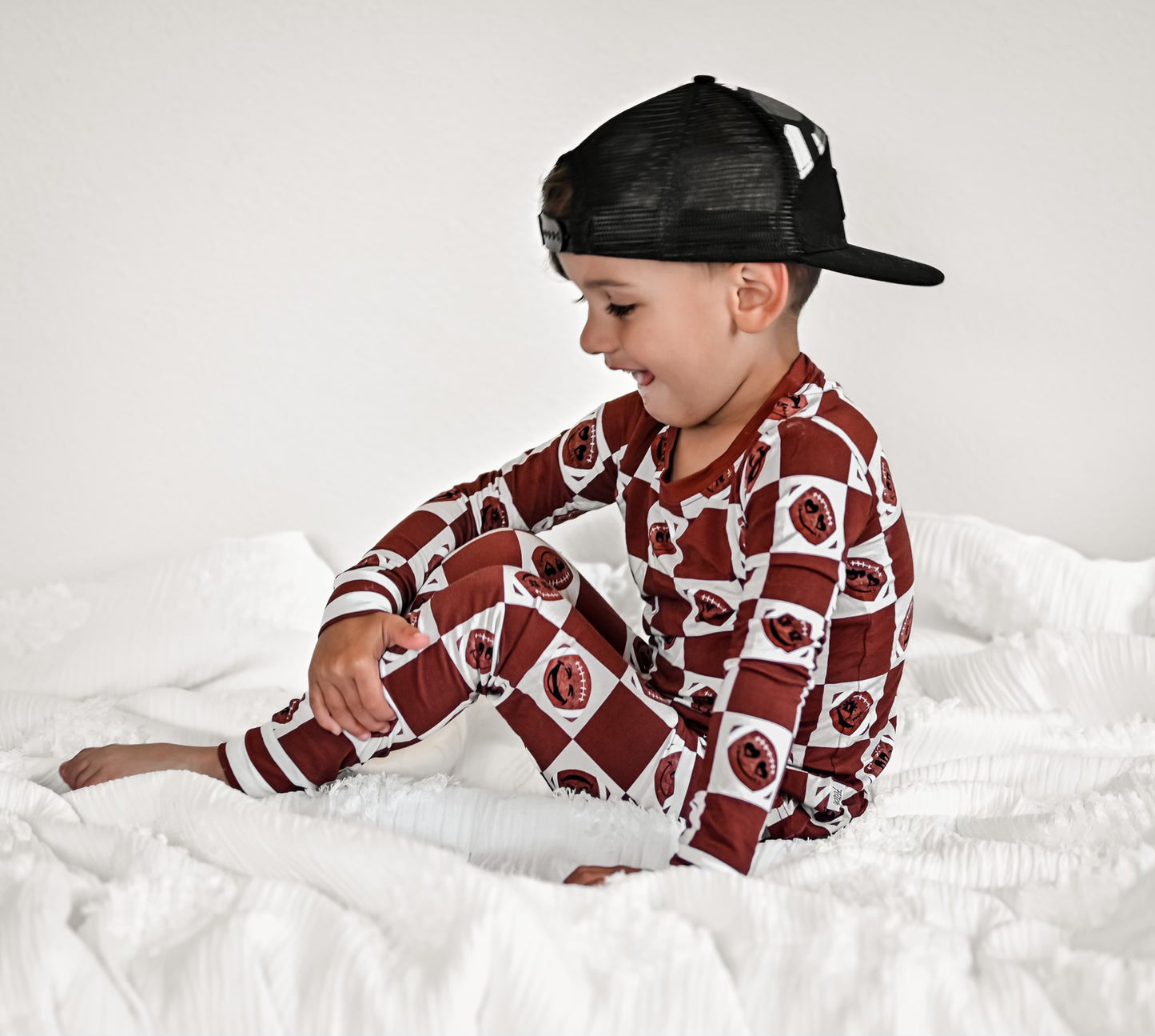 I Heart Football 2 Piece Pajama Set