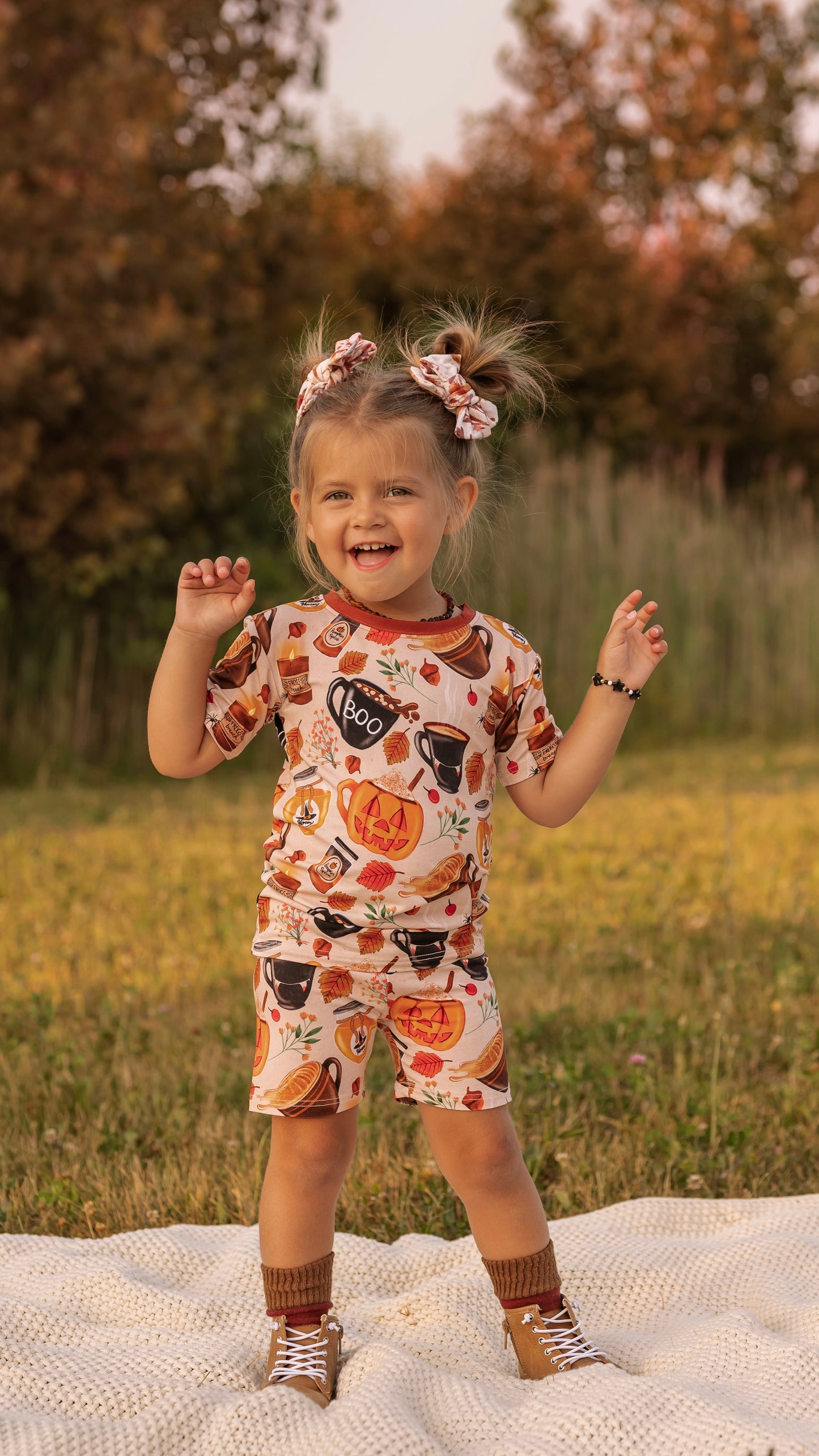 Spooky Season 2 Piece Shorts Set *