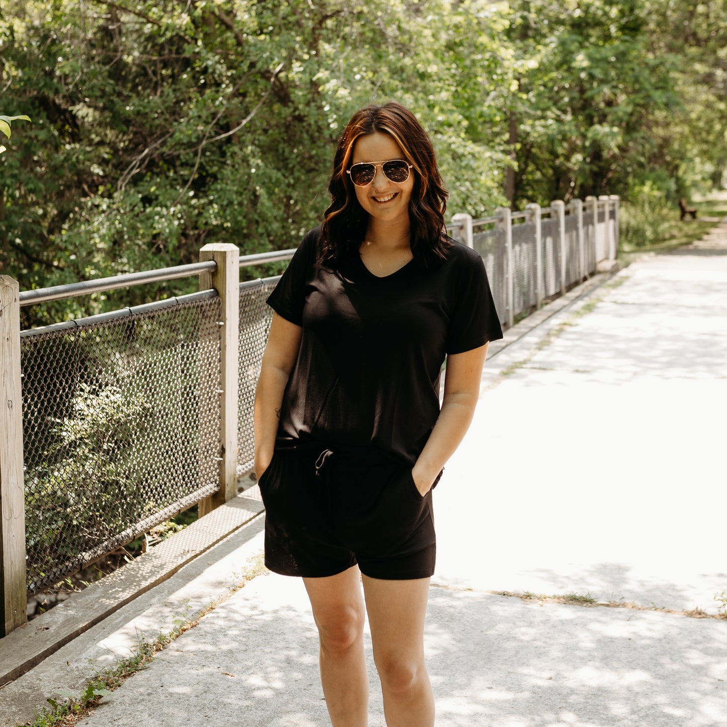 Midnight Ribbed Adult Women's Shorts