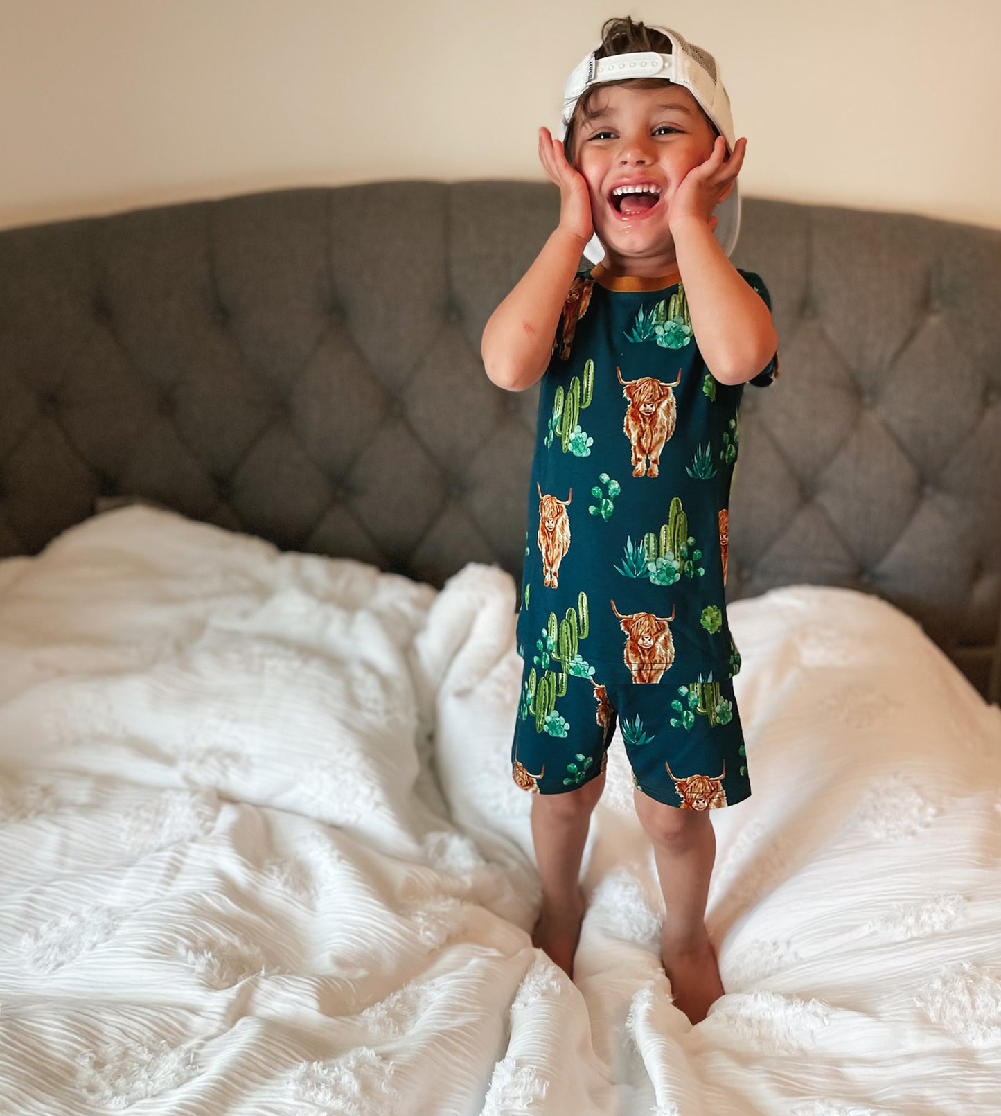 Navy Boho Desert 2 Piece Shorts Set