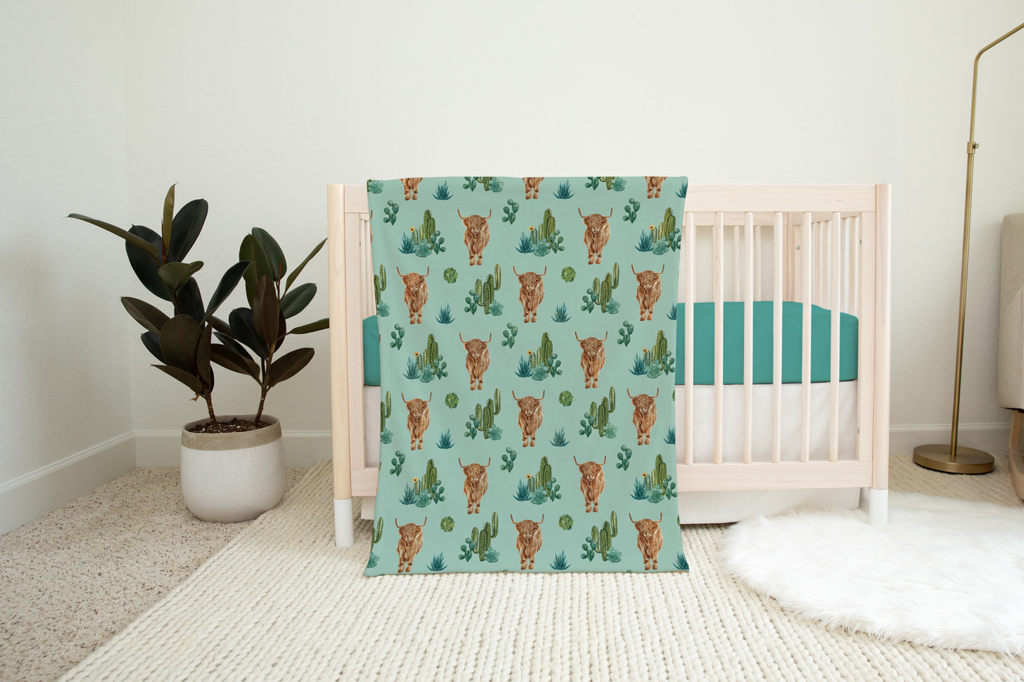 Teal Boho Desert Jumbo Blanket **