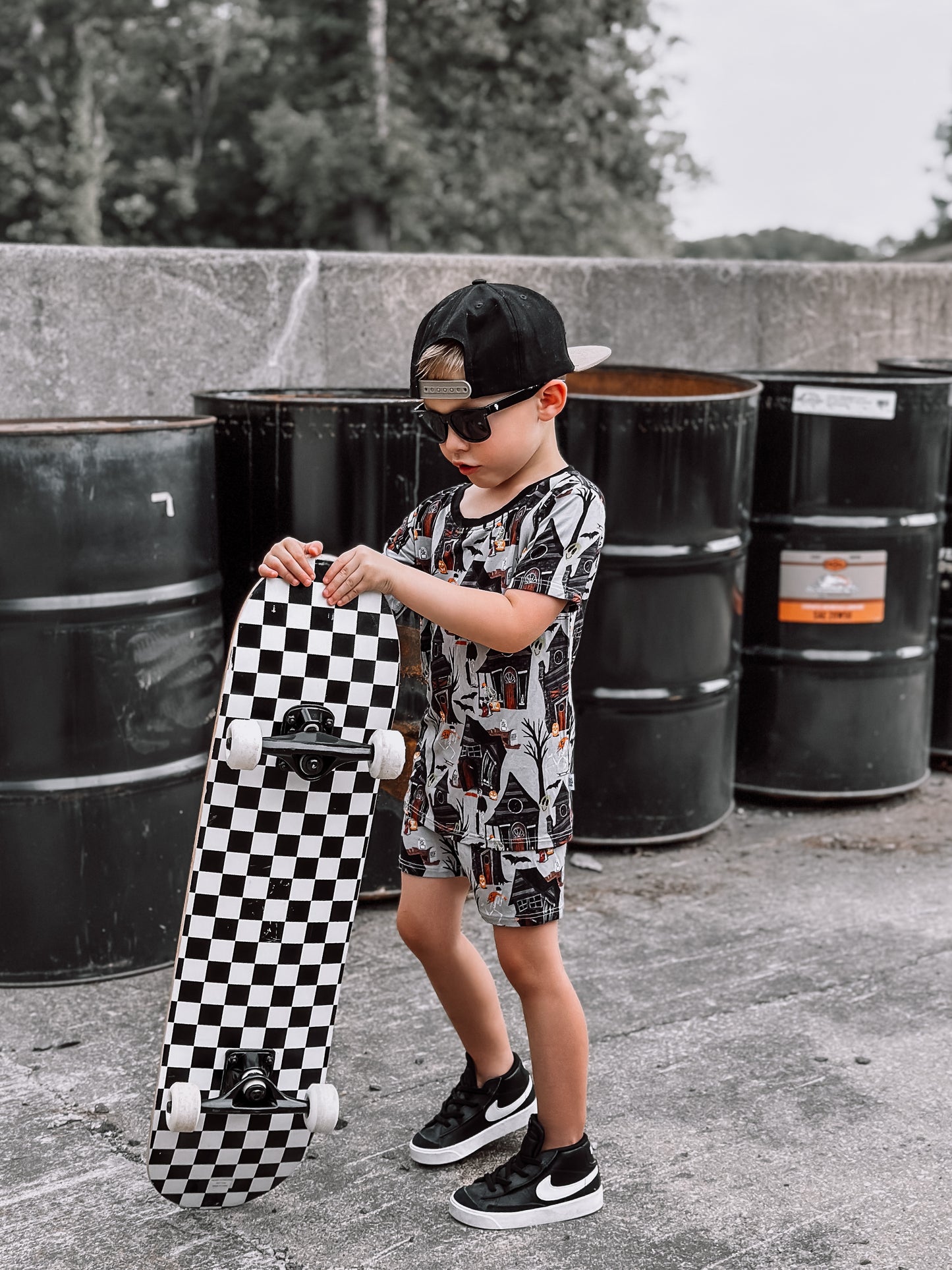 Skating Skelly 2.0 2 Piece Shorts Set *