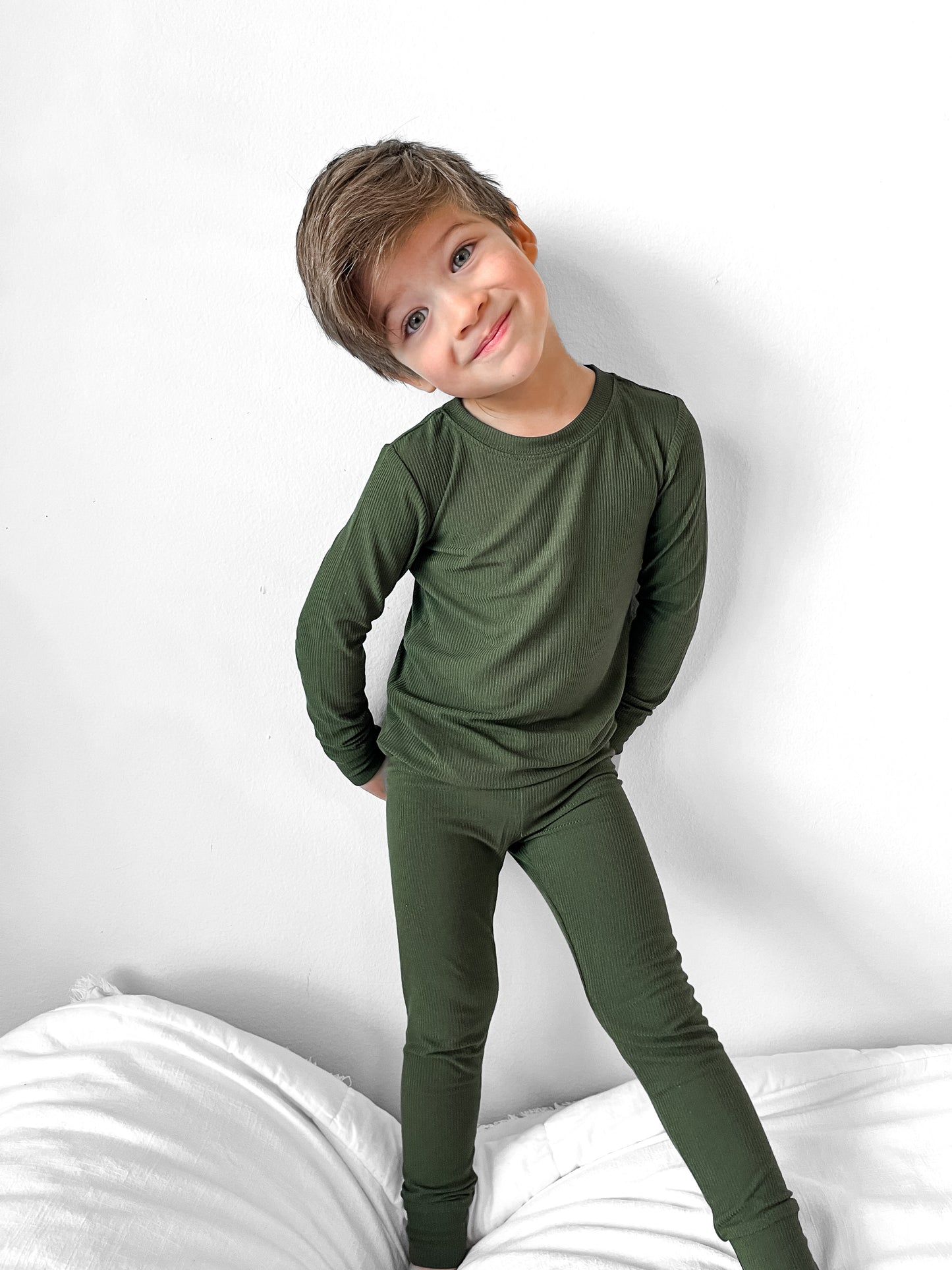 Hunter Ribbed 2 Piece Pajama Set
