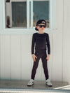 Midnight Ribbed 2 Piece Pajama Set
