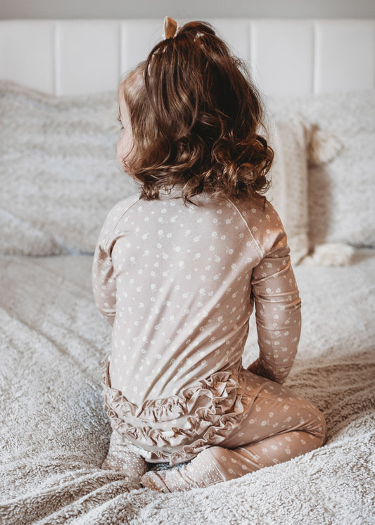 Brielle Small Flowers Ruffle Sleeper Snoozer