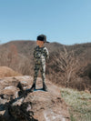 Green Distressed Camo 2 Piece Pajama Set