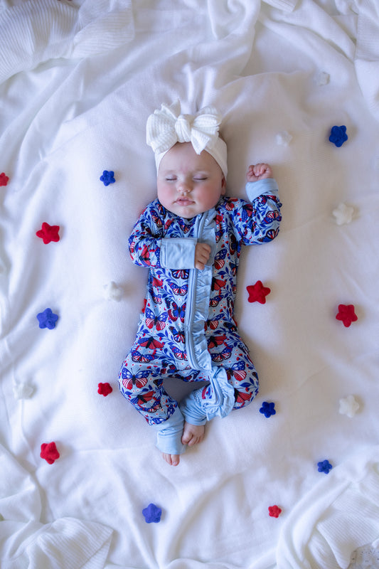 Liberty Wings Ruffle Snoozer