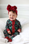 Jingle Bows Ruffle Snoozer