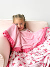 Love on Pointe Ruffle Plush Blanket