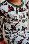 Construction Christmas 2 Piece Pajama Set