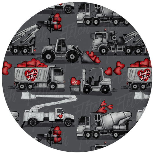 Grey Loads of Love Bib