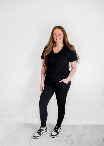 Midnight Ribbed Adult Joggers