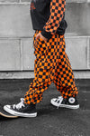 Orange Checked Out Cargo Jogger Sweatpant