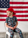 Freedom Ride 2 Piece Pajama Set (Short Sleeve/Pants)