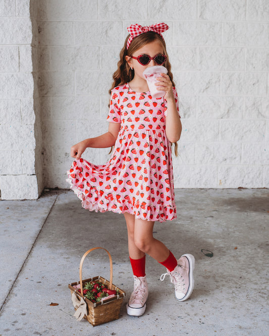 Strawberry Fields Twirl Dress
