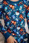 Toddler Food Groups Navy 2 Piece Pajama Set