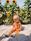 Here Comes the Sun Ribbed Ruffle Snoozer