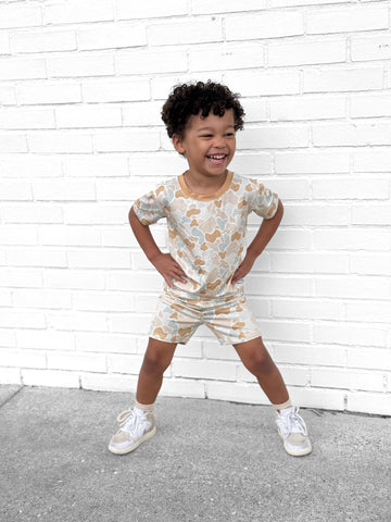 Neutral Desert Camo 2 Piece Shorts Set