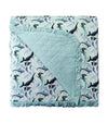 Seafoam Sparkle Ruffle Quilted Blanket