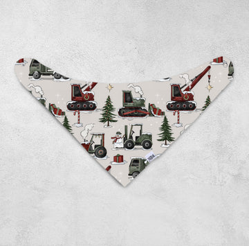 Construction Christmas Bib
