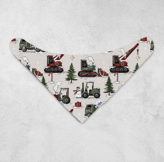 Construction Christmas Bib