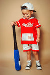 Field of Dreams Red Hoodie Shorts Set