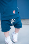 Red White and Snooze Hoodie Shorts Lounge Set