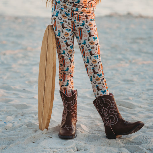 Coastal Cowgirl 2 Piece Pajama Set (Short Sleeve/Pants)