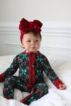 Jingle Bows Ruffle Snoozer
