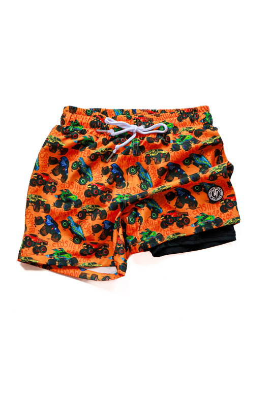 Monster Splash Hybrid Swim Trunks
