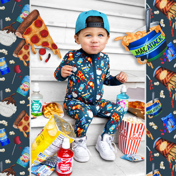 Toddler Food Groups Navy Snoozer