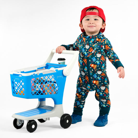 Toddler Food Groups Navy Bib