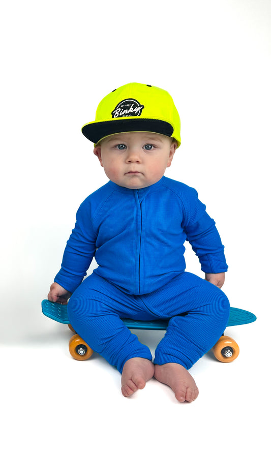Electric Blue Ribbed Snoozer