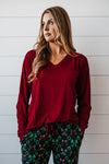 Jingle Bows Adult Women's Long Sleeve V-Neck Shirt