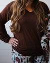 Homegrown Holidays Adult Women's Long Sleeve V-Neck Shirt