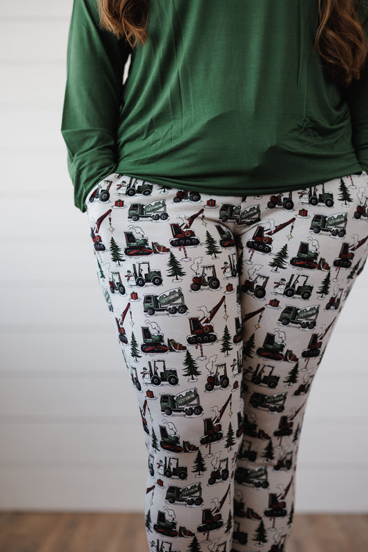 Construction Christmas Adult Joggers
