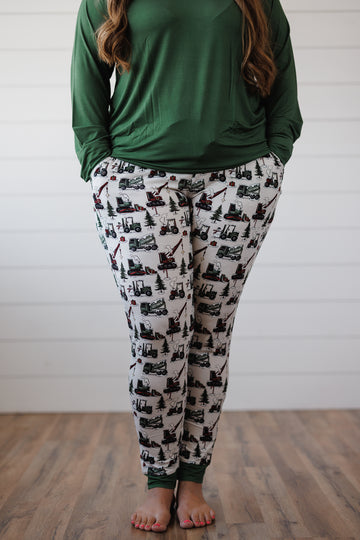 Construction Christmas Adult Joggers