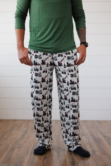 Construction Christmas Adult Unisex Pajama Pants