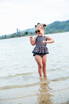 Black and Tank Check Tankini