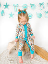 Coastal Cowgirl Ruffle Snoozer