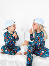 Toddler Food Groups Navy 2 Piece Pajama Set